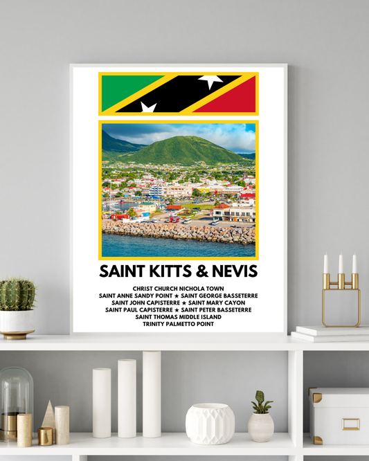 A window into Saint Kitts Poster Print