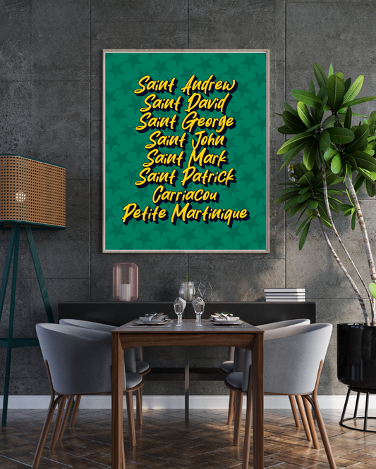 Parishes of Grenada Poster Print