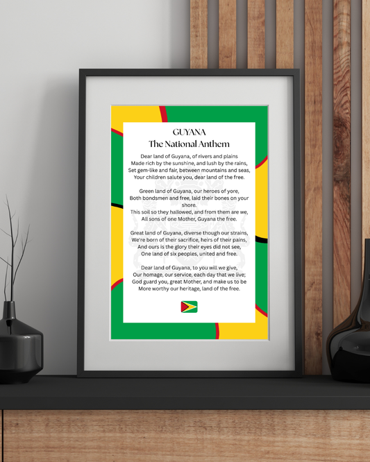 Guyana National Anthem Poster Print