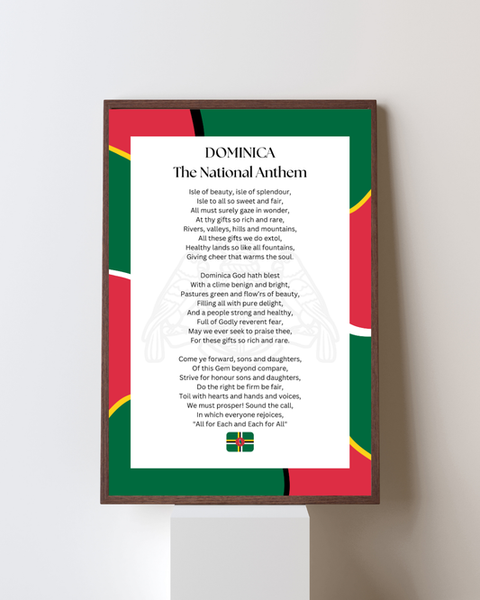Dominica National Anthem Poster Print