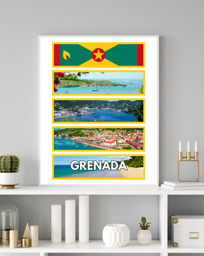 St Georges window into Grenada Poster Print