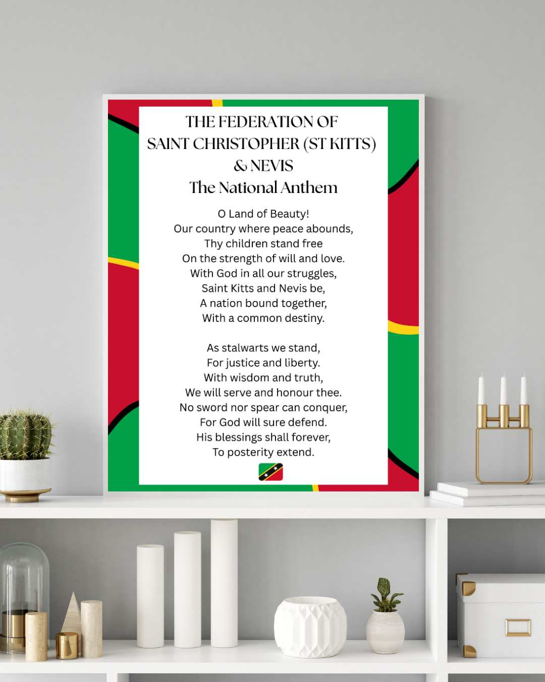 Saint Kitts & Nevis National Anthem Poster Print