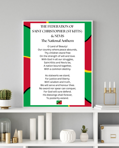 Saint Kitts & Nevis National Anthem Poster Print