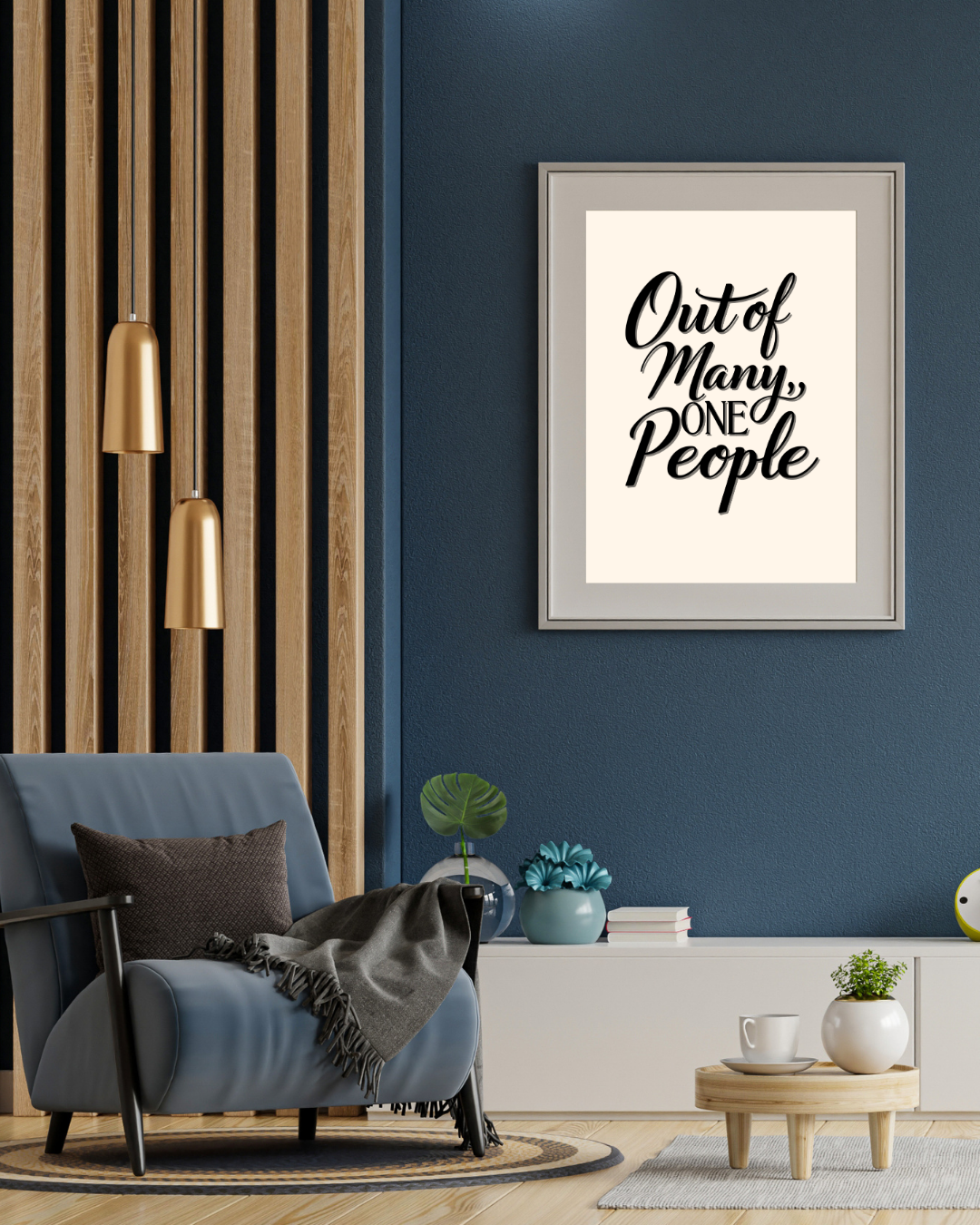 Out Of Many Scripted Poster Print