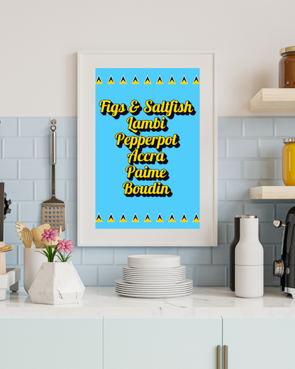 Foods of Saint Lucia Poster Print