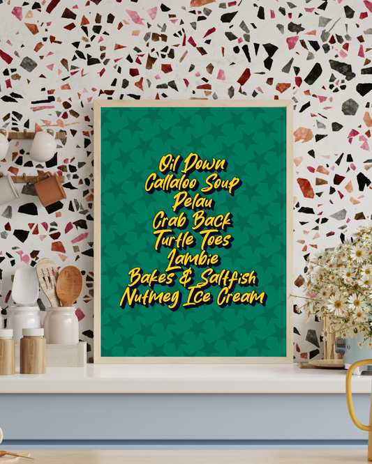 Foods of Grenada Poster Print