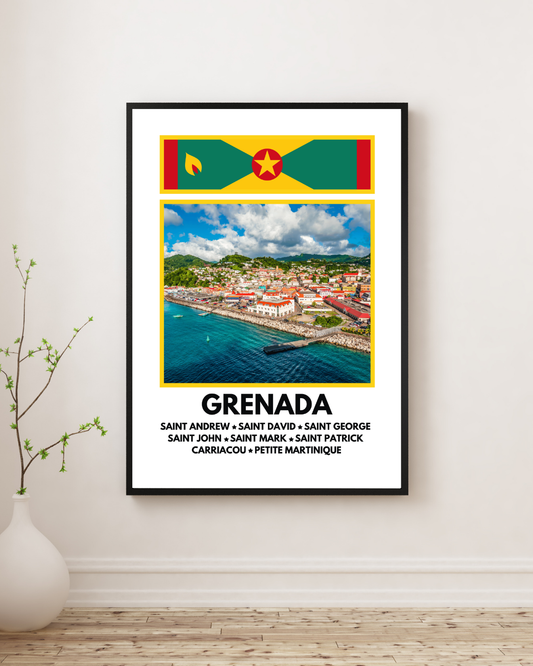 St Georges window into Grenada Poster Print