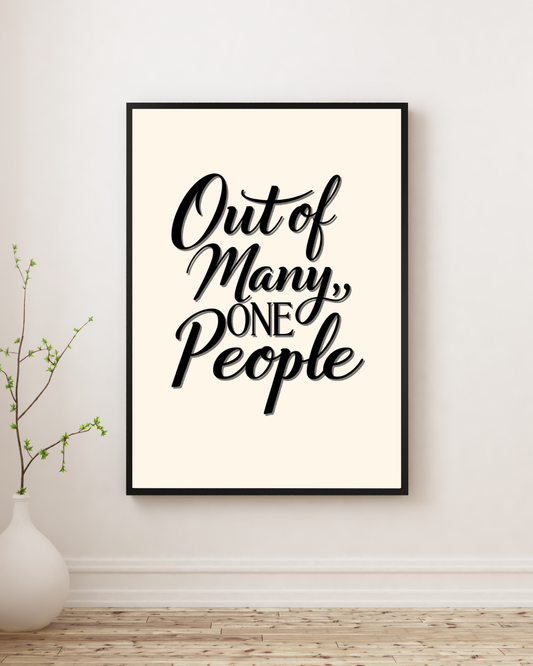 Out Of Many Scripted Poster Print