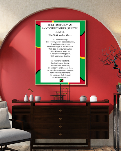 Saint Kitts & Nevis National Anthem Poster Print