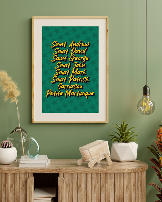 Parishes of Grenada Poster Print