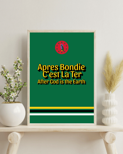 After God is the Earth - Dominica Poster Print
