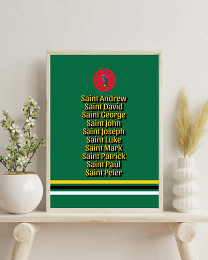 Parishes of Dominca Poster Print