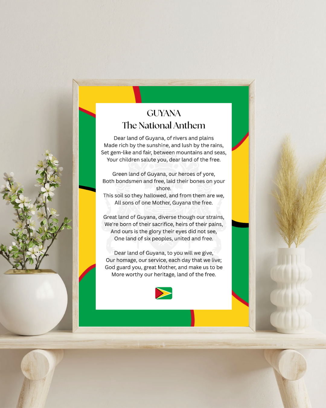 Guyana National Anthem Poster Print