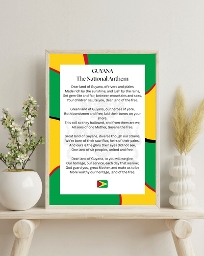 Guyana National Anthem Poster Print