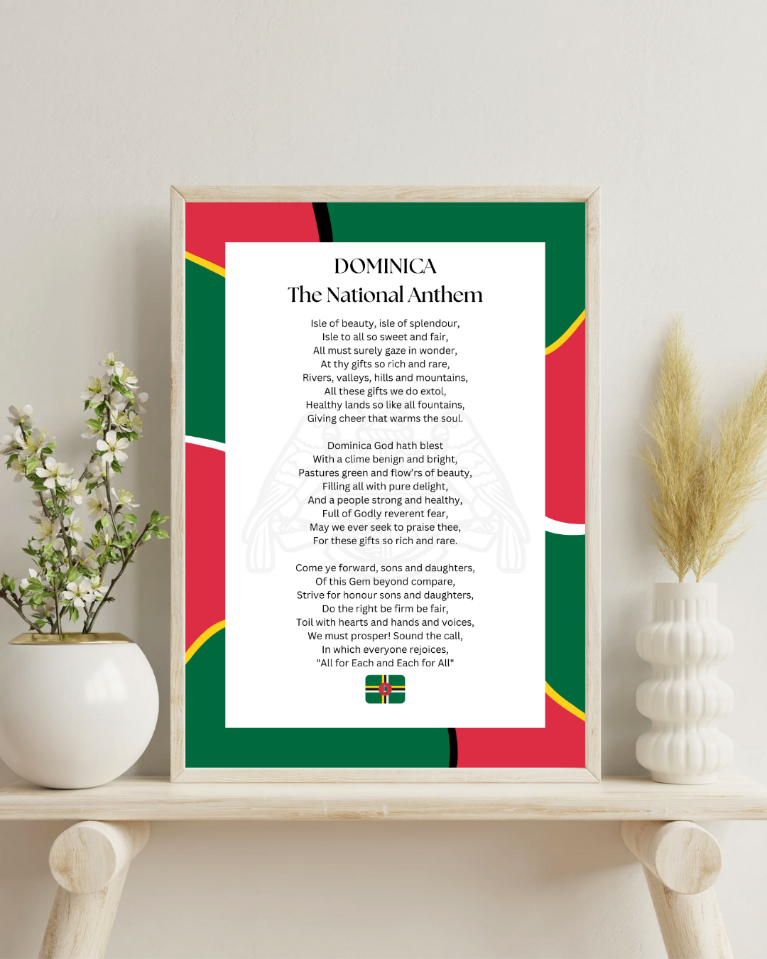 Dominica National Anthem Poster Print