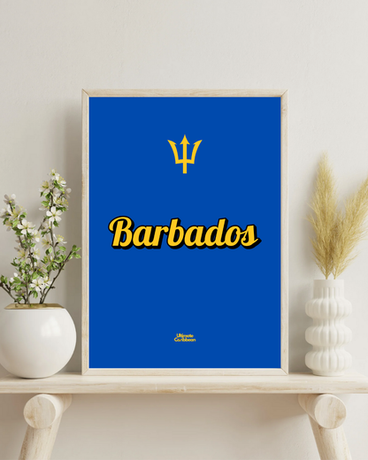 Barbados Word Art Poster Print