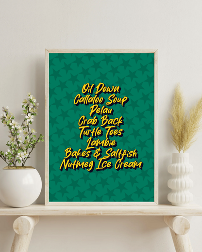 Foods of Grenada Poster Print