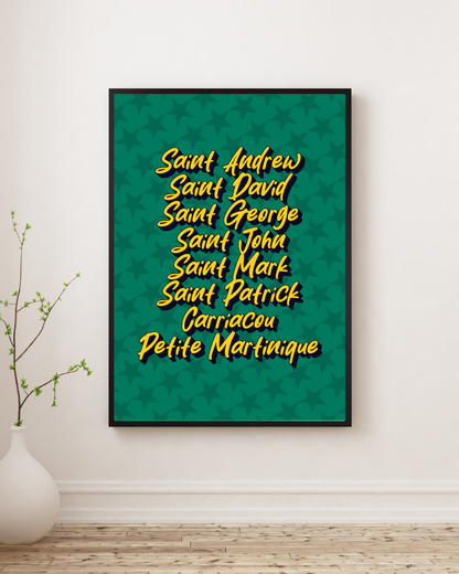 Parishes of Grenada Poster Print