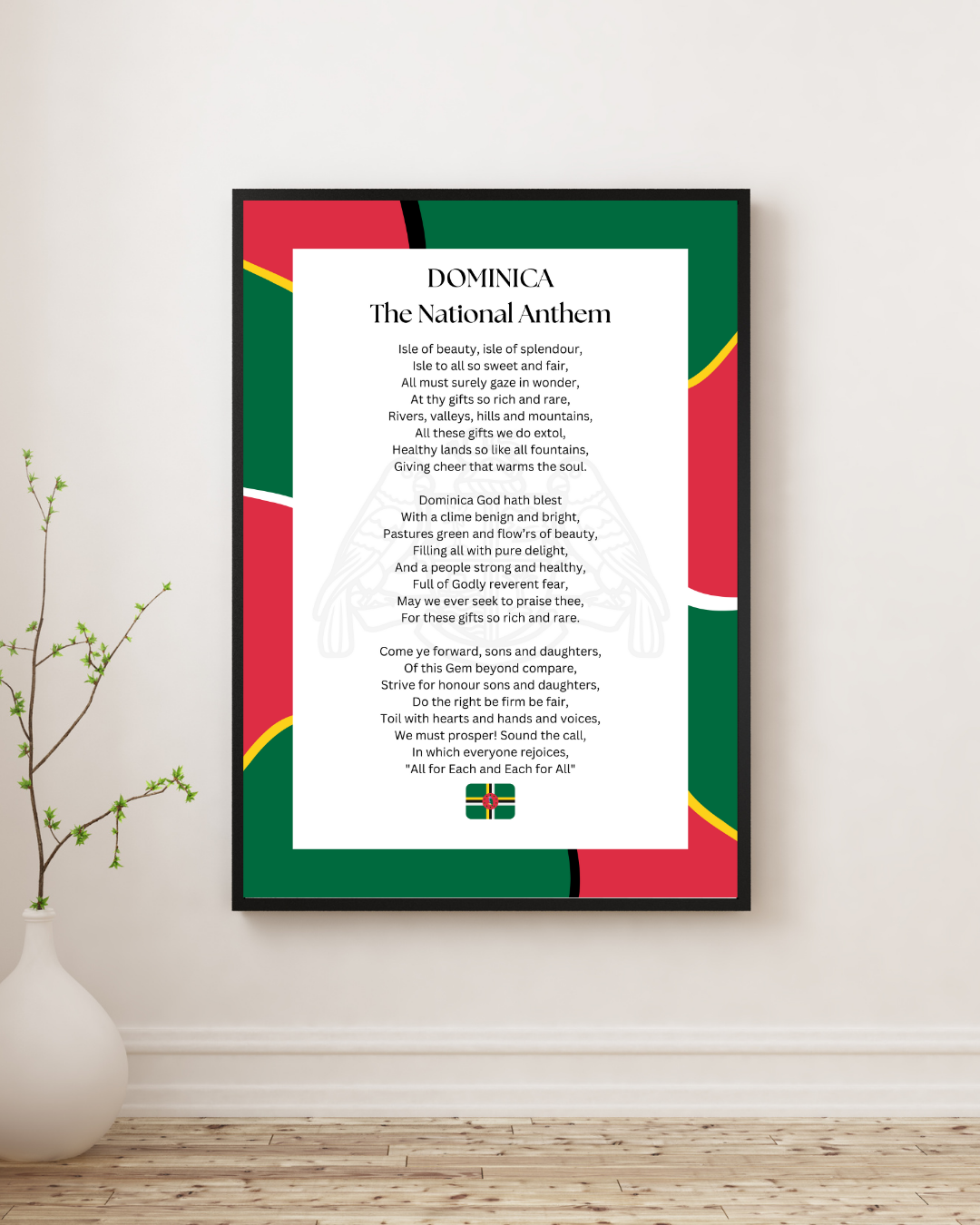 Dominica National Anthem Poster Print