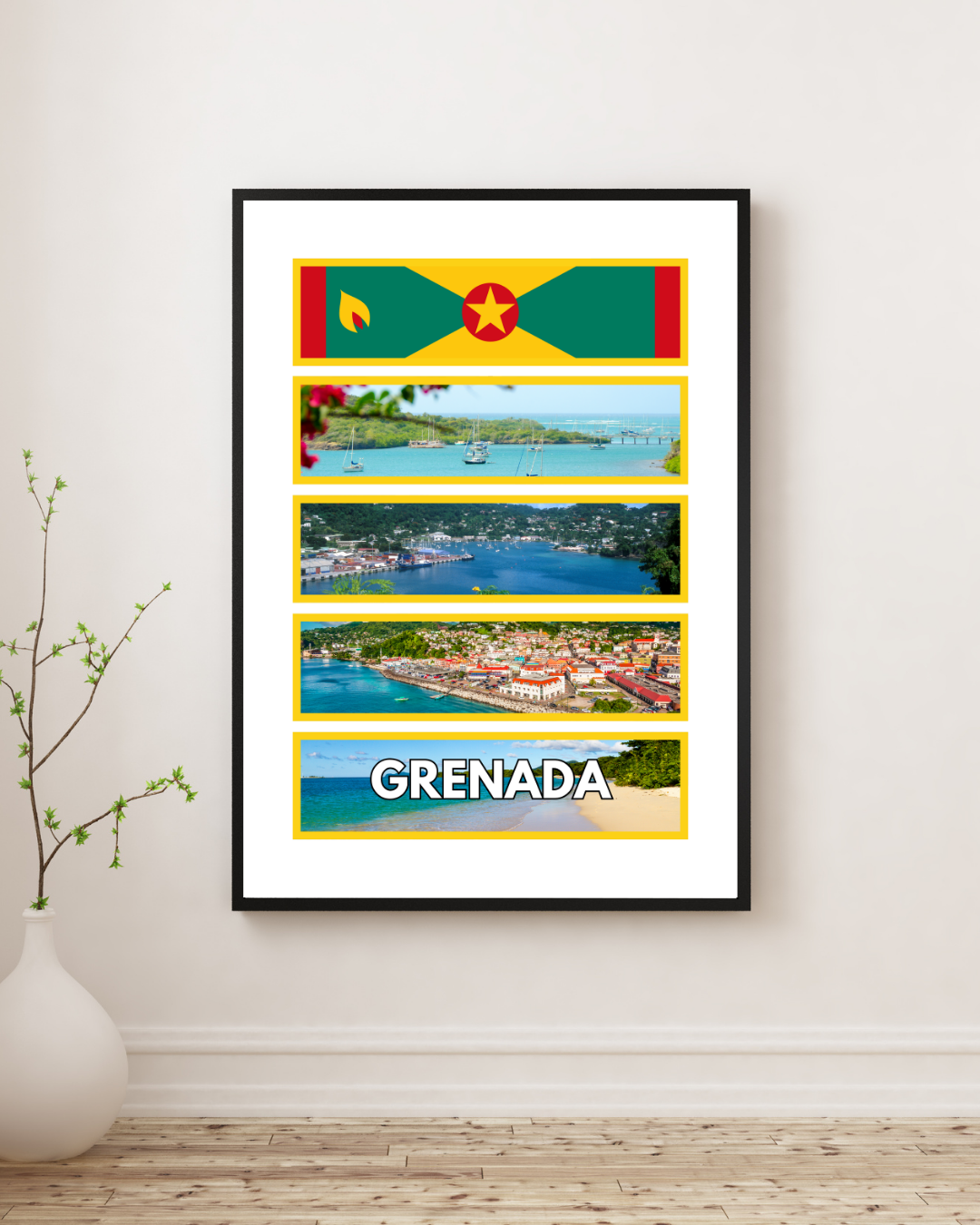 Windows of Grenada Poster Print