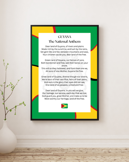 Guyana National Anthem Poster Print