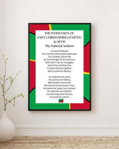 Saint Kitts & Nevis National Anthem Poster Print