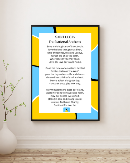 Saint Lucia National Anthem Poster Print