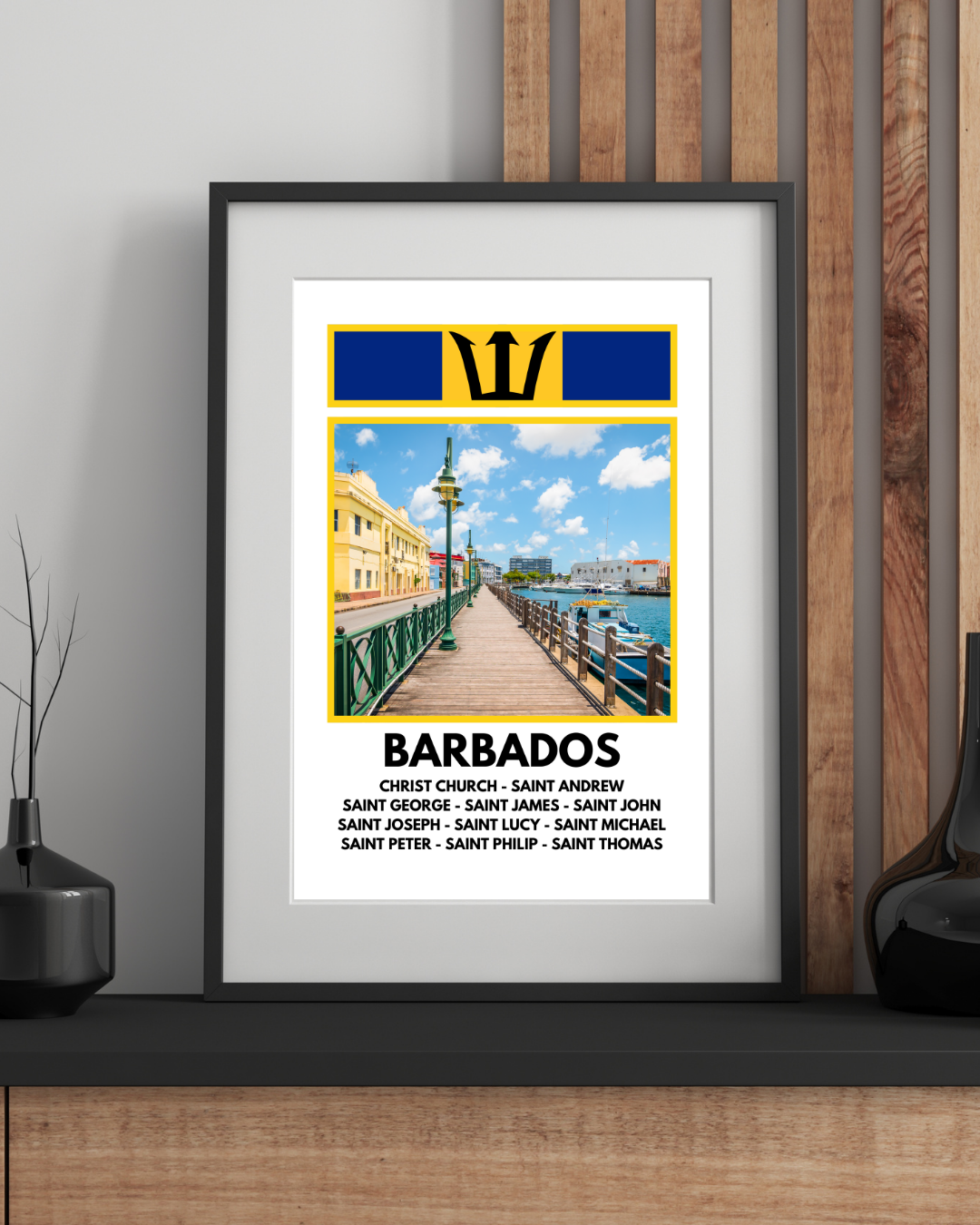 A Window in to Barbados Poster Print