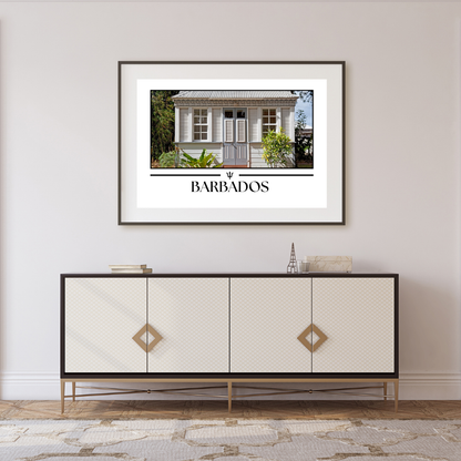 Barbados White Chattel House Poster Print