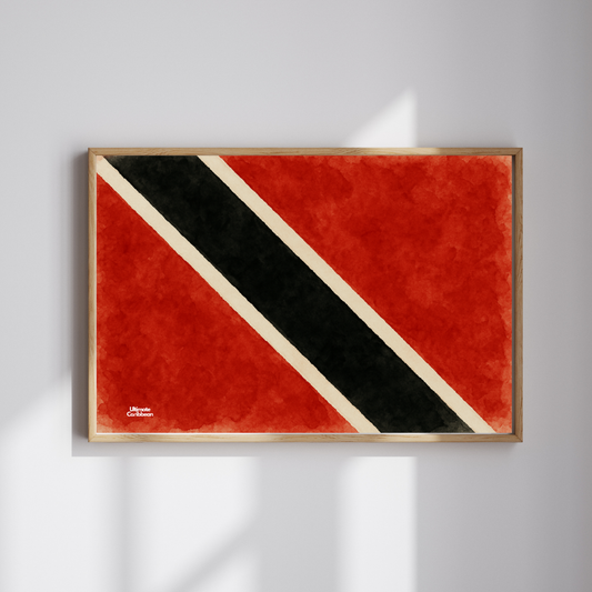 Trinidad and Tobago Watercolour Flag Poster Print