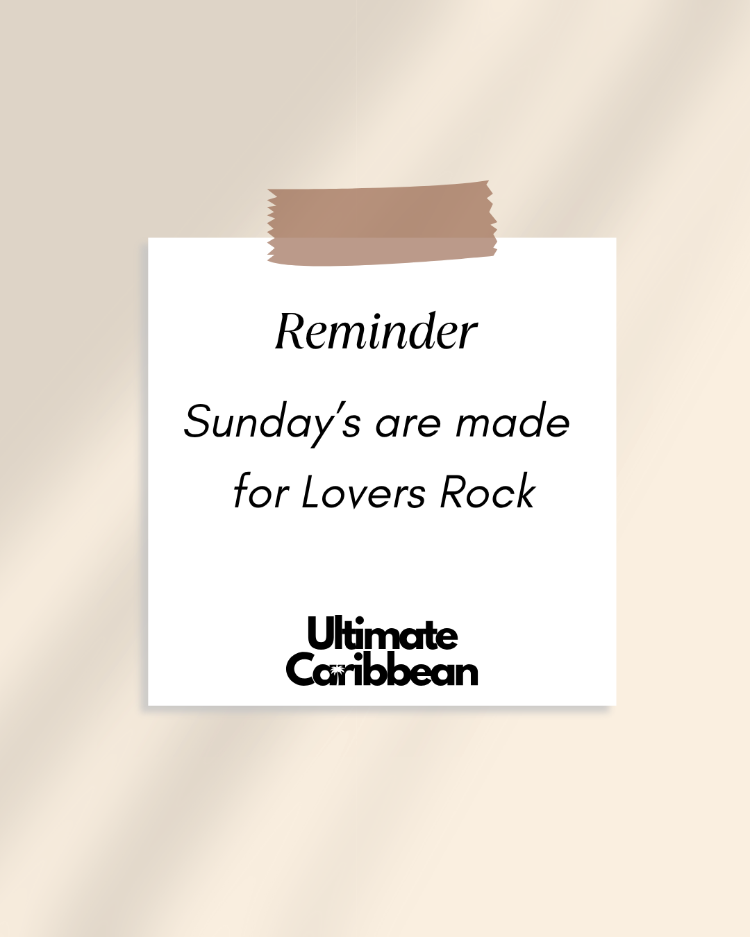 Sundays are made for Lovers Rock Poster Print