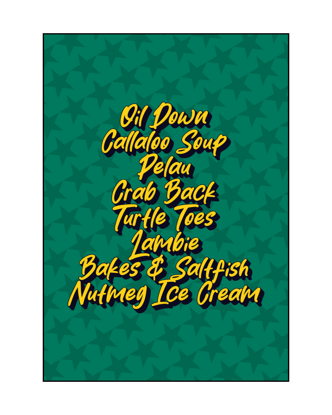 Foods of Grenada Poster Print