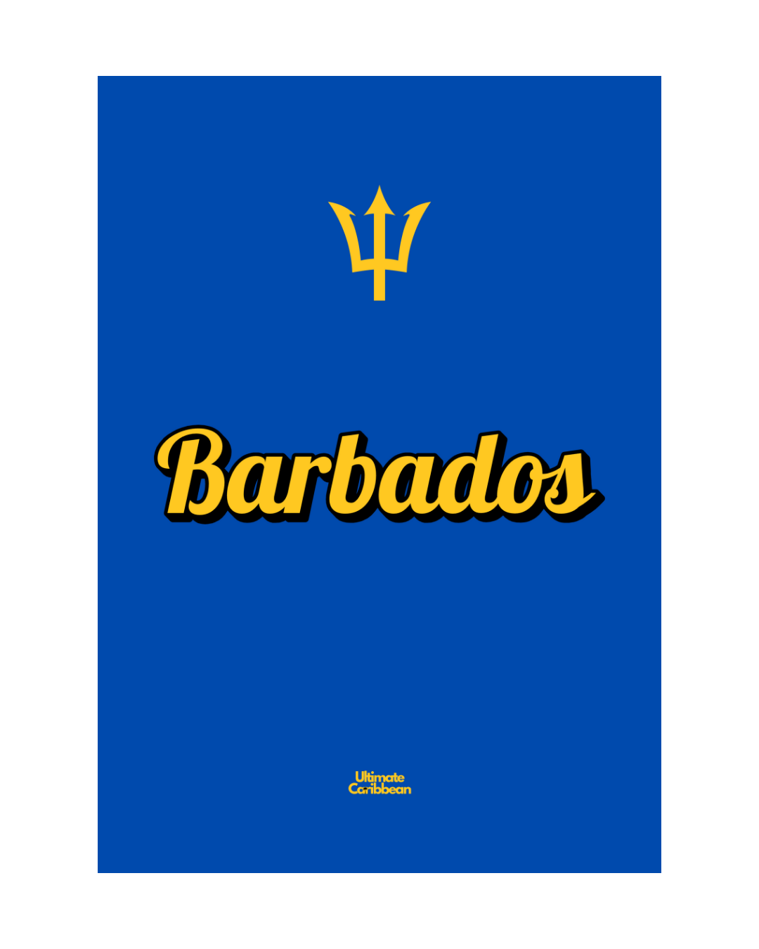 Barbados Word Art Poster Print