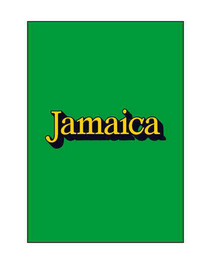Jamaica Pop Text Poster in Green