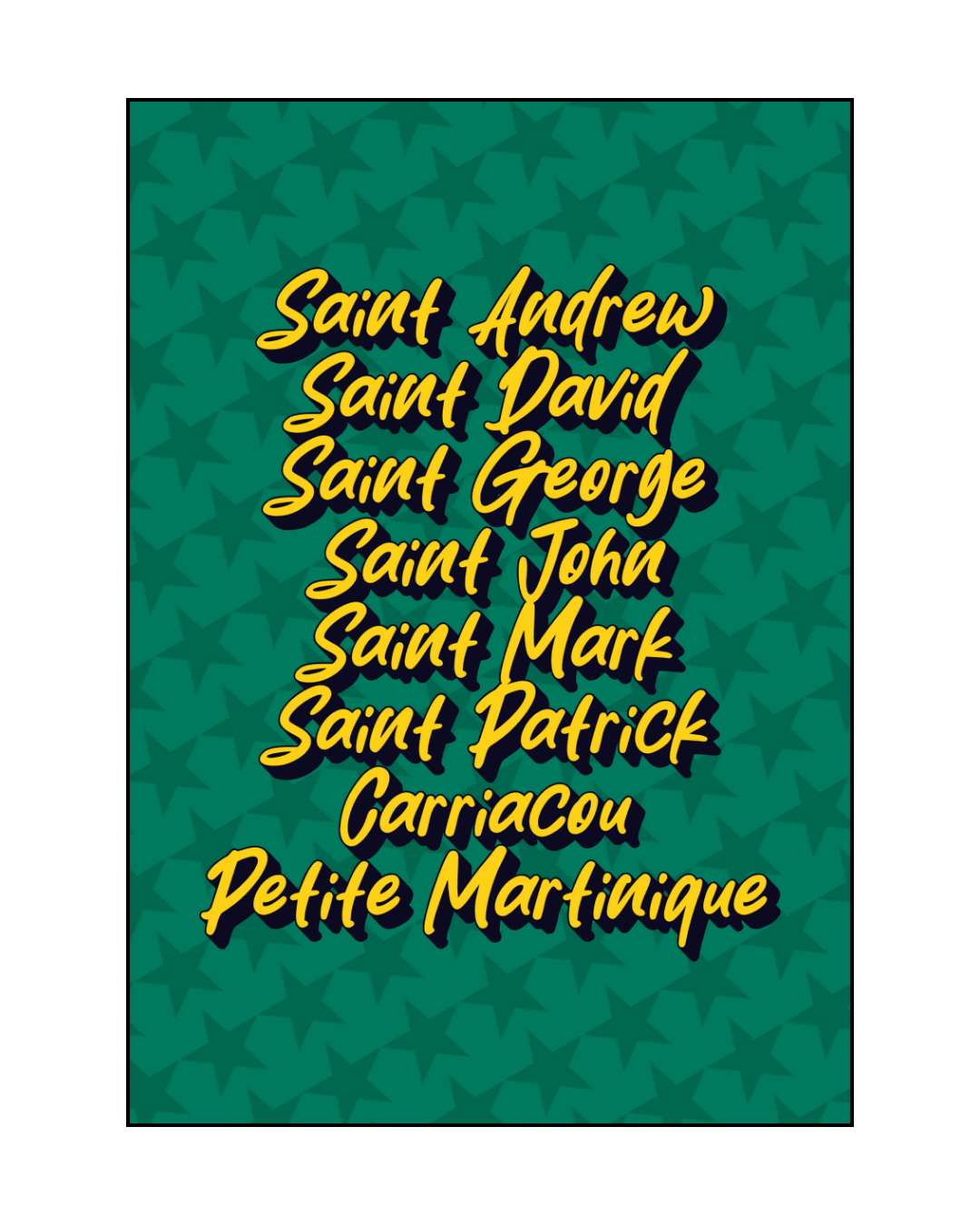 Parishes of Grenada Poster Print