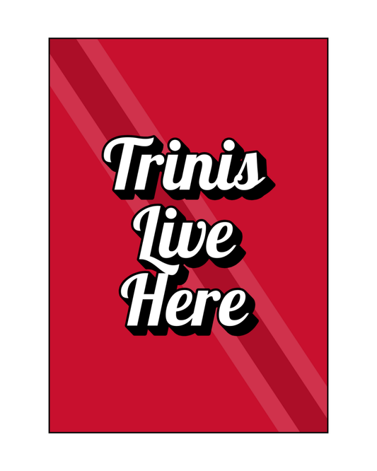 Trini's Live Here Pop Text Poster Print
