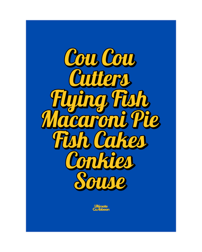 Foods of Barbados Poster Print