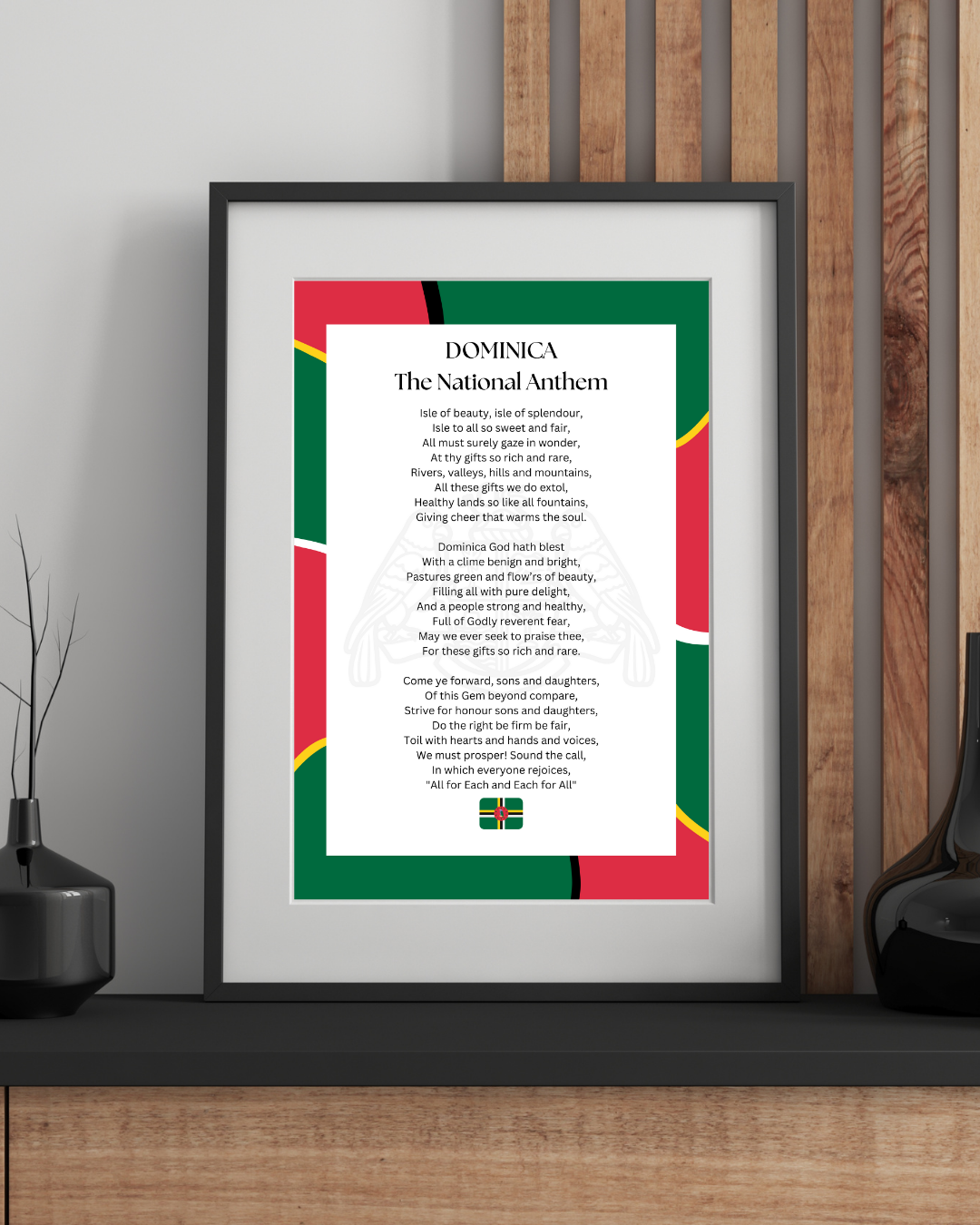 Dominica National Anthem Poster Print