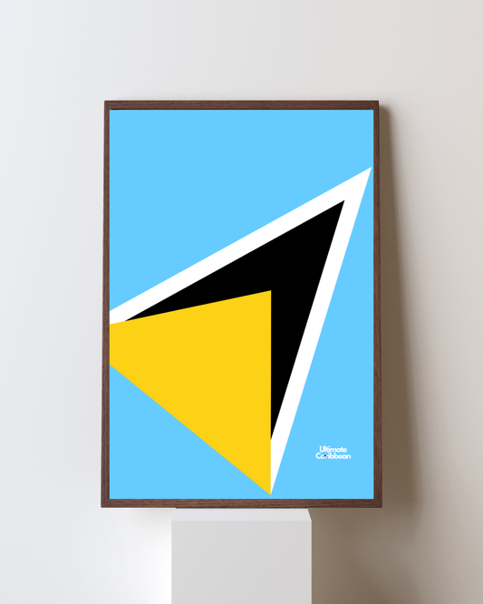 Saint Lucia Flag Poster Print
