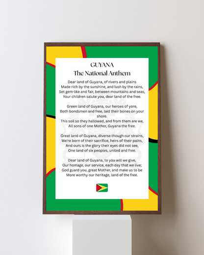 Guyana National Anthem Poster Print