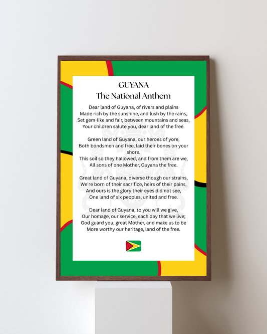 Guyana National Anthem Poster Print