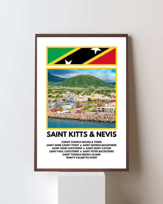A window into Saint Kitts Poster Print