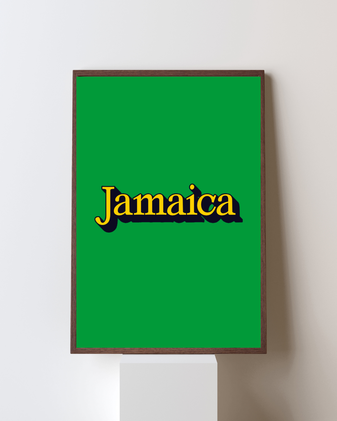 Jamaica Pop Text Poster in Green