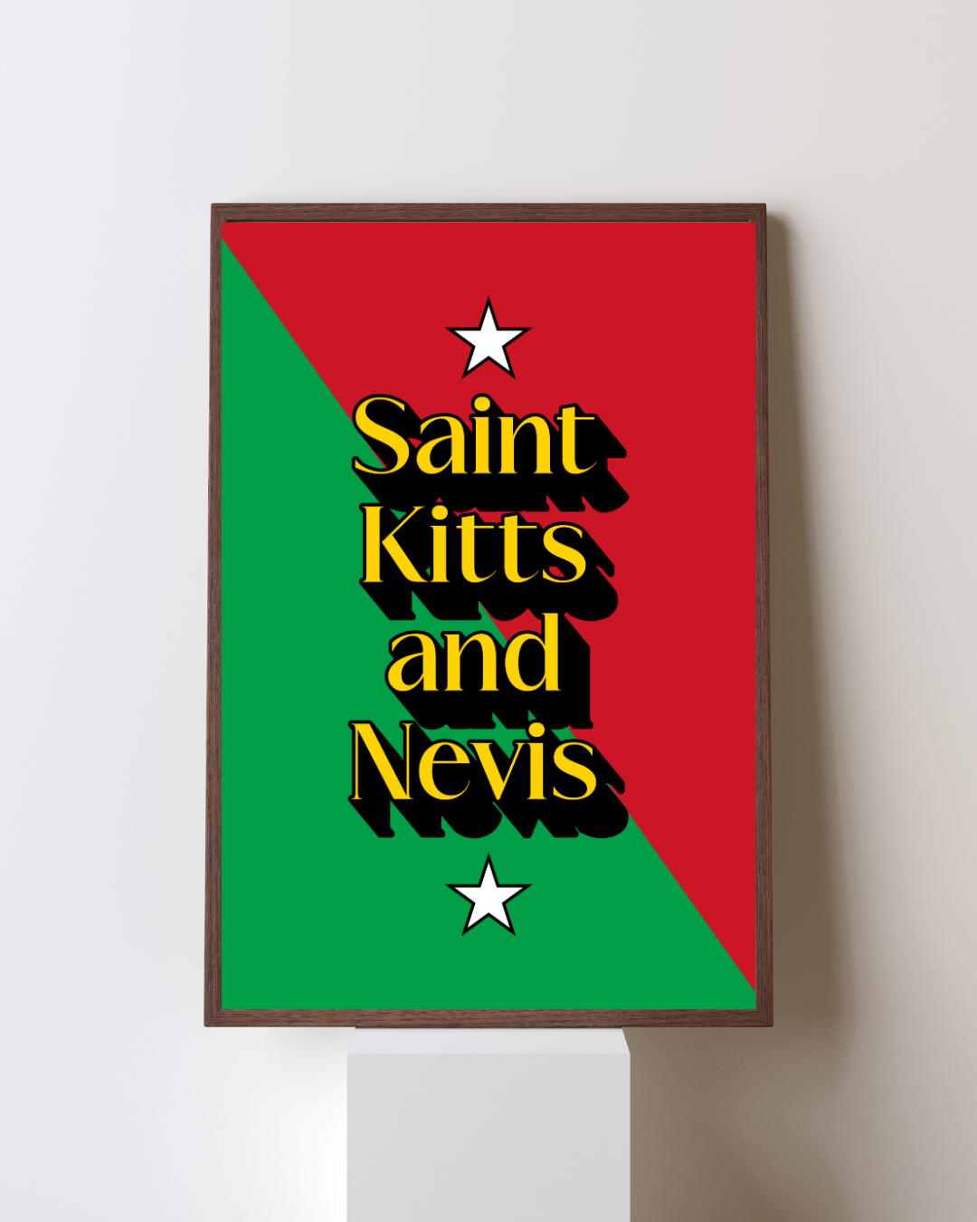 Saint Kitts & Nevis Word Art Poster Print