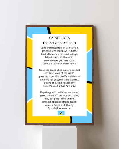 Saint Lucia National Anthem Poster Print