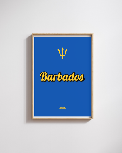 Barbados Word Art Poster Print