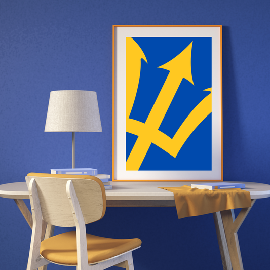 Barbados Yellow Trident Poster Print