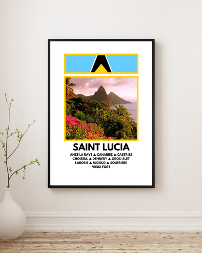 A Window into Saint Lucia Poster Print