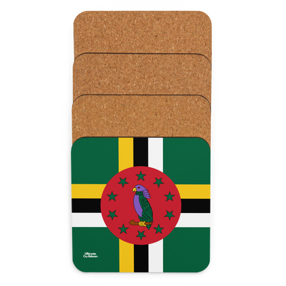 Dominica Cork-back coaster
